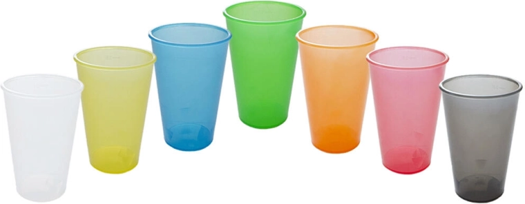 Gobelet réutilisable en plastique 0,3 l – assortiment de couleurs