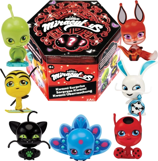 Boîte surprise Kwami Miraculous – figurine surprise (Ladybug et Chat Noir)