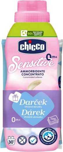 Chicco assouplissant Baby Sensitive Étreinte Florale 750 ml + lingettes humides 72 pcs gratuites