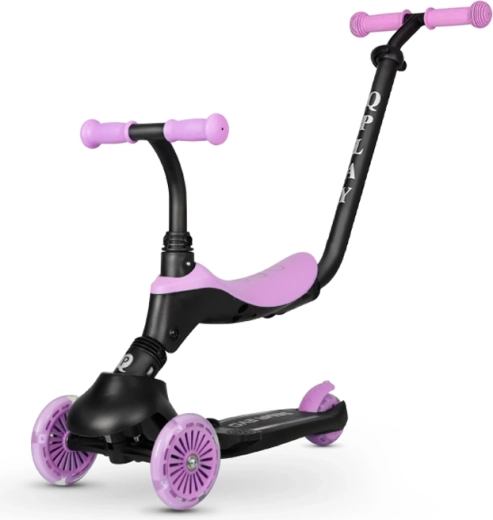 2-en-1 : draisienne avec selle et trottinette classique