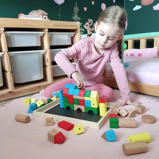 Base magnétique pour constructions 2D et 3D stables