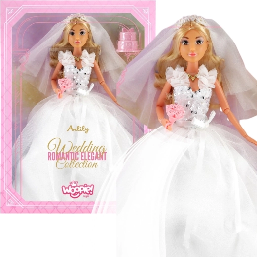 Poupée Woopie Royal Lily mariée de 30 cm avec accessoires de mariage