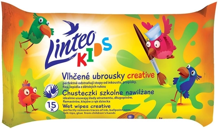 Lingettes humides pour enfants Linteo Baby Kids 15 pcs