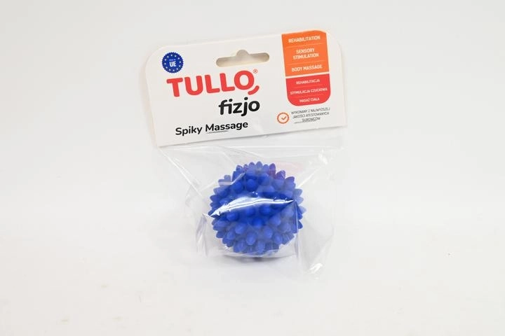Balle de massage rééducative Fizjo à picots 5,4 cm bleue