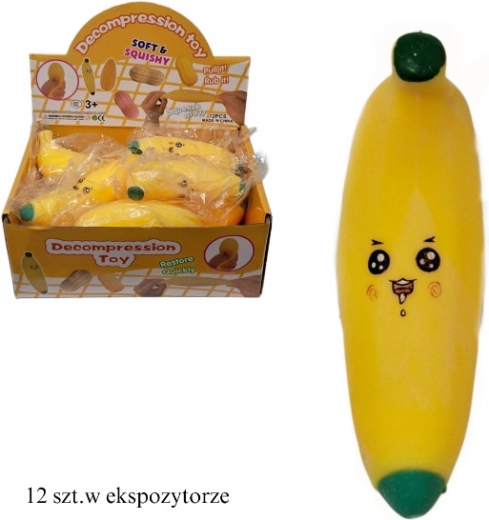 Banane anti-stress à presser - 1 pièce