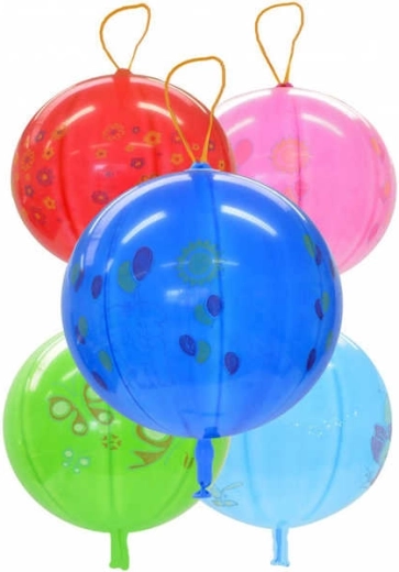 Ballon punch ball gonflable Gemar avec imprimé et élastique 45 cm - 1 pièce
