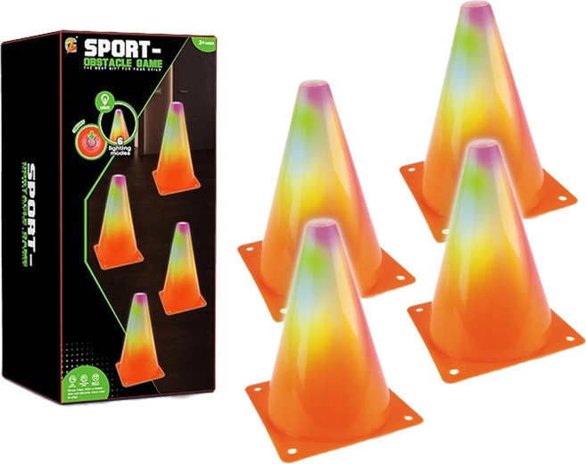 Cônes LED lumineux – lot de 4