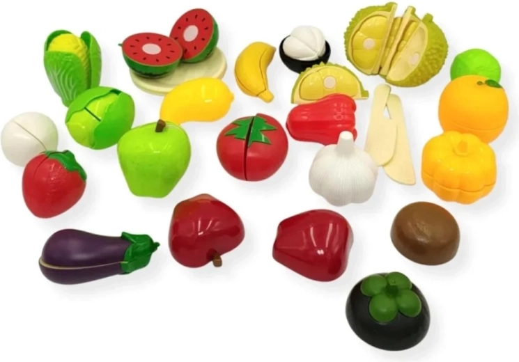 Fruits et légumes à découper pour un jeu réaliste