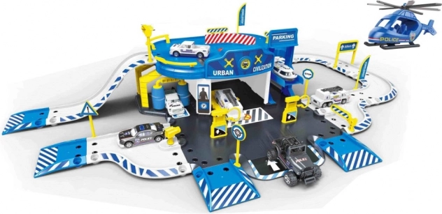 Station de police station-service ensemble de jeu