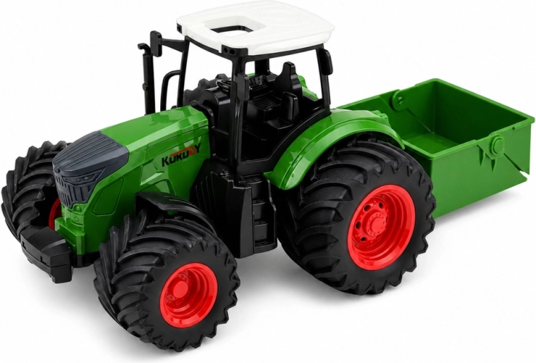 Tracteur avec épandeur attelable