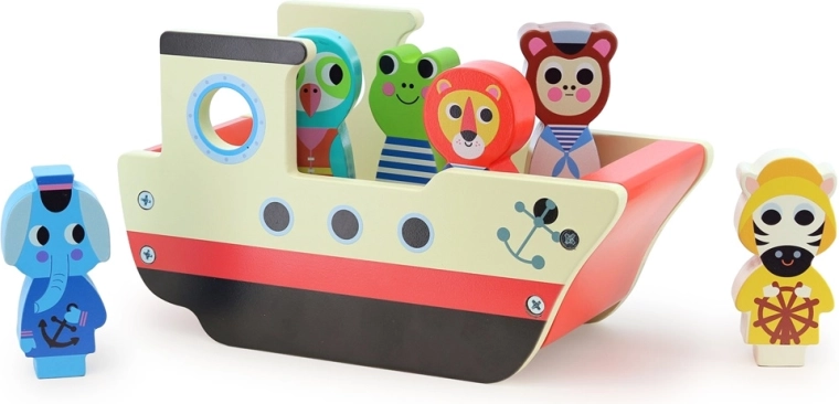 Vilac bateau en bois avec sons d’animaux Ingela P. Arrhenius