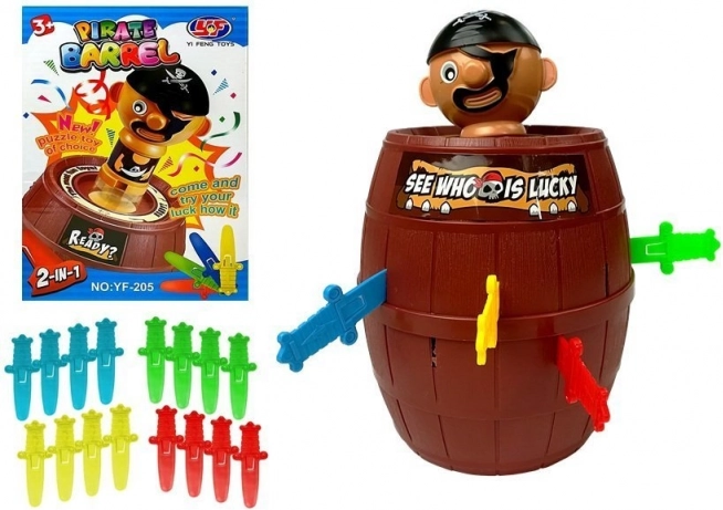 Jeu familial Pique le pirate – pirate sauteur dans un tonneau