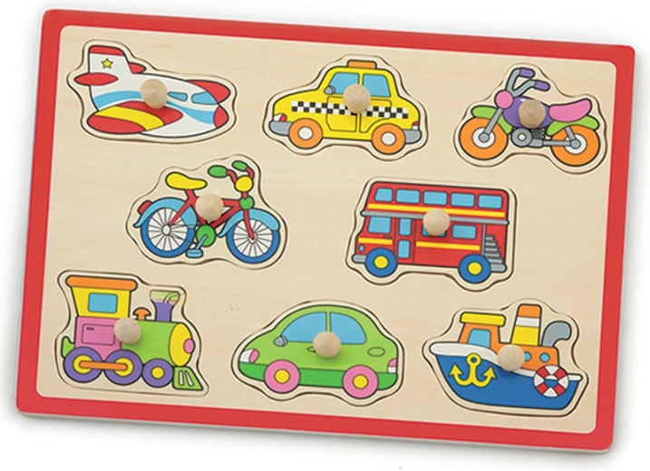 Puzzle en bois à poignées transport BABU