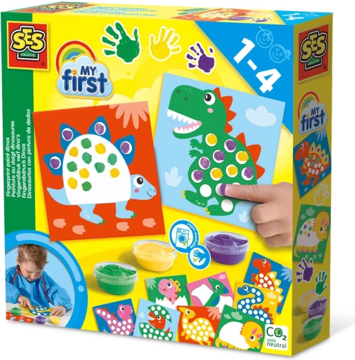 Peinture au doigt colorie ton dinosaure