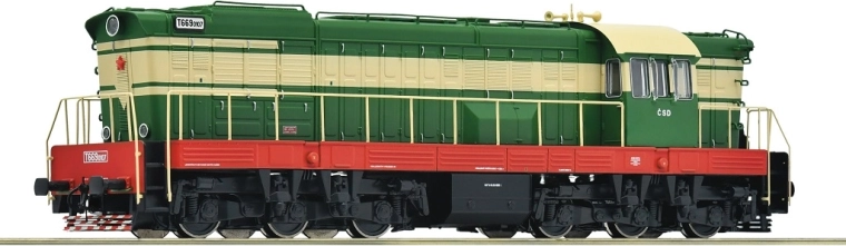 Locomotive diesel Roco T 669.0107 ČSD Čmelák numérique avec son