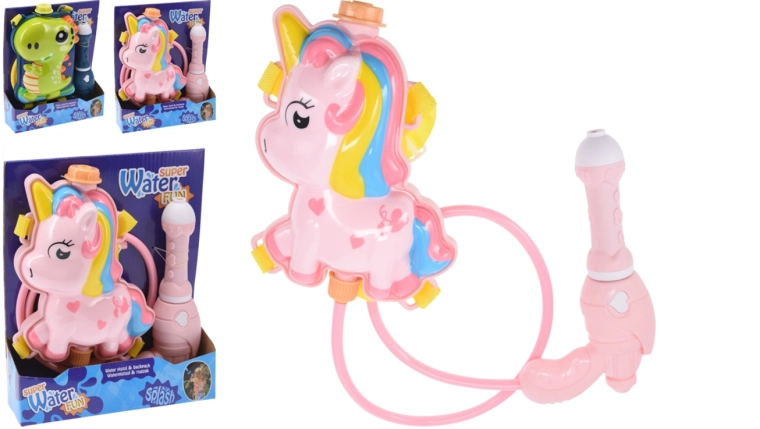 Pistolet à eau avec sac à dos – licorne ou dinosaure 2 l