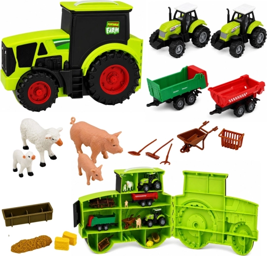 Ensemble de ferme dans un tracteur – ferme portable 28 pièces
