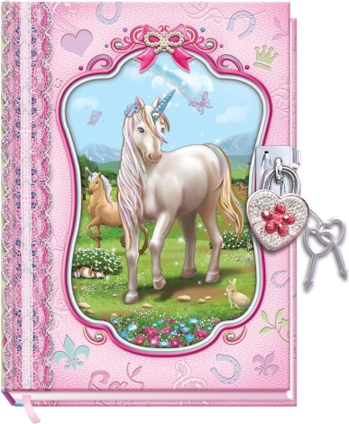 Journal à serrure avec licornes de Walt Disney