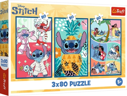 Puzzle Lilo & Stitch : Trois Puzzles en Un - Stitch 3x80 Pièces