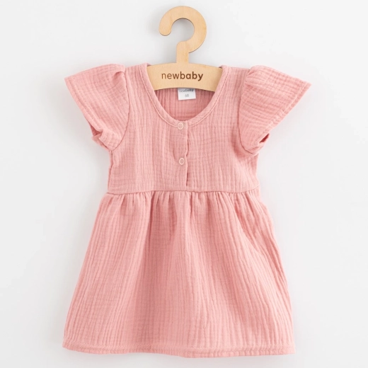 Robe en mousseline pour enfants New Baby rose 86 (12–18 mois)