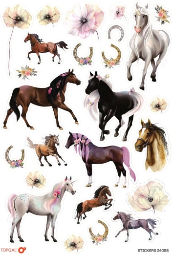 Autocollants Horses Topgal