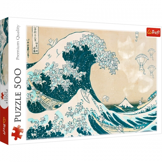 Puzzle 500 pièces – grande vague féline Trefl