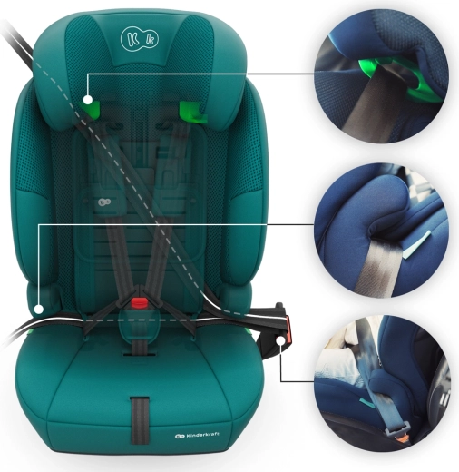 Installation plus simple avec ceinture 3 points et guides clairs