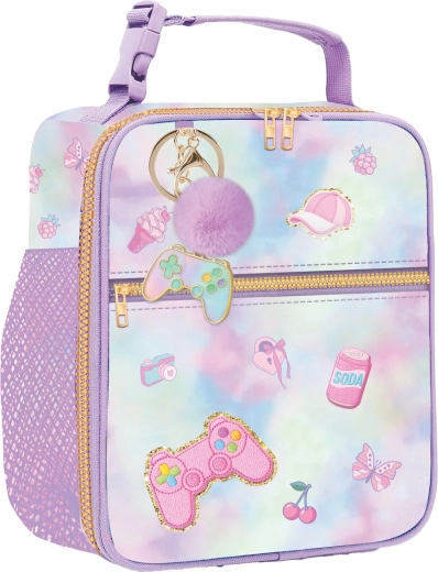 Sac isotherme enfant pour le déjeuner – univers gaming avec manette et porte-clés