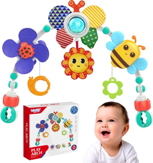 Woopie Bébé arche avec jouets pour lit, poussette et siège-auto