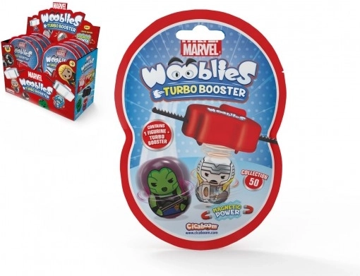 Wooblies Turbo Booster figurines magnétiques MARVEL 4 cm – pack avec lanceur