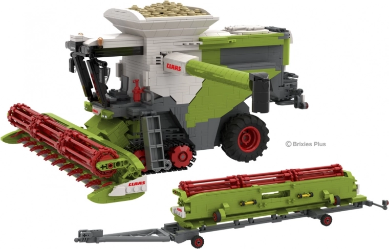Set de construction Brixies Plus Claas Lexion 8900 Terra Trac avec remorque