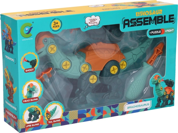 Dinosaure à visser avec fonction de tir 21 cm - 1 pièce