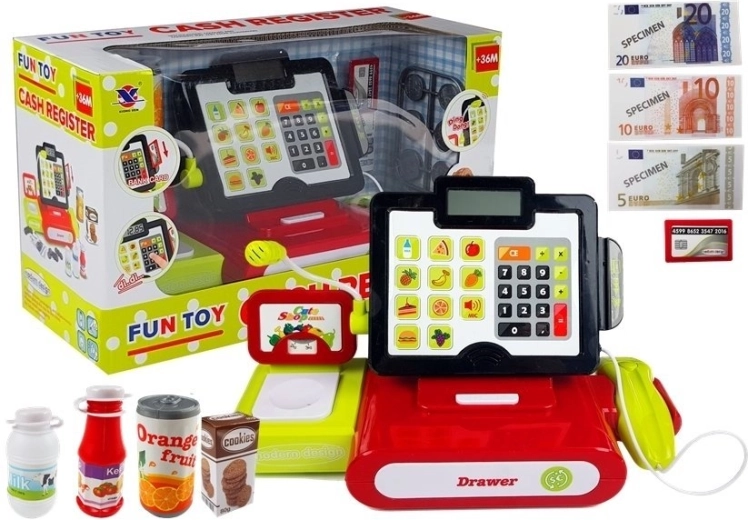 Caisse enregistreuse tactile pour enfants avec calculatrice et accessoires