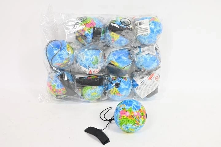 Balle globe sur élastique 6,3 cm (12 pcs)