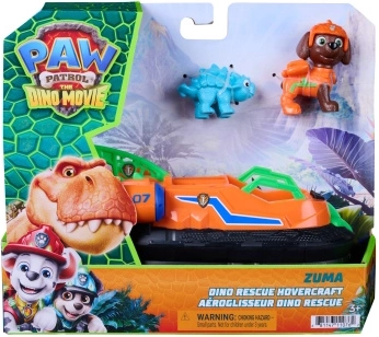 Psi Patrol Dino Movie, aéroglisseur de sauvetage de Zuma avec figurines