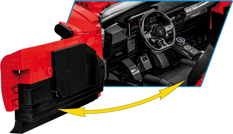 Intérieur détaillé et réplique du moteur V6