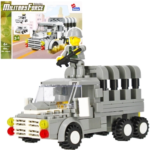 Jeu de construction camion militaire avec minifigurine