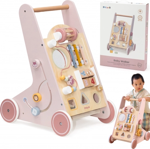 Trottinette en bois pour tout-petits PolarB rose