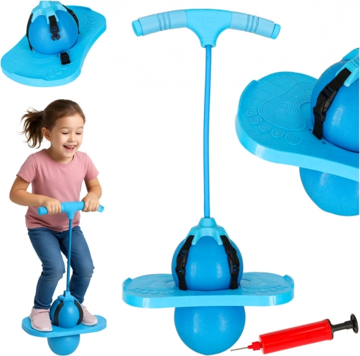 Balle pogo d’équilibre sautante pour enfants – bleue