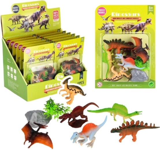 Set de dinosaures – figurines en caoutchouc pour enfants dès 3 ans, assortiment de modèles et de couleurs