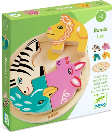 Puzzle à encastrer en bois Rondo Leo de DJECO