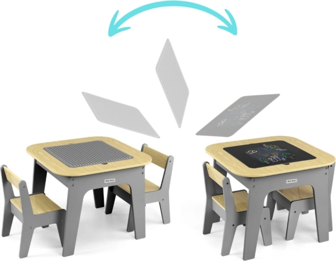 Plateau réversible pour construire et dessiner