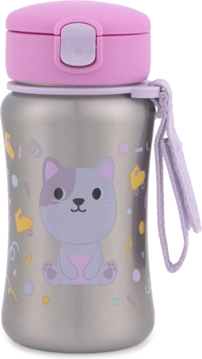 Skip Hop gourde en acier inoxydable avec paille Besties Squad Chaton