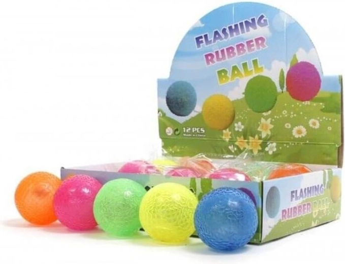 Balle en caoutchouc lumineuse