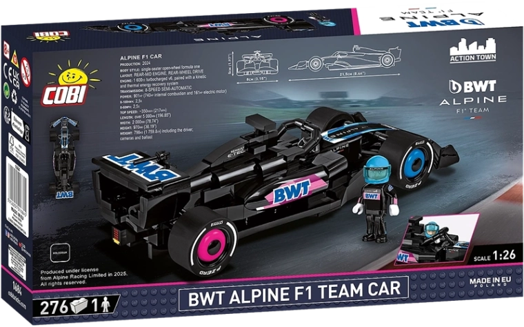 Impressions sans autocollants et figurine de pilote incluse