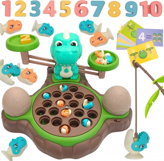 Jeu éducatif Dinosaure avec balance et pêche par WOOPIE