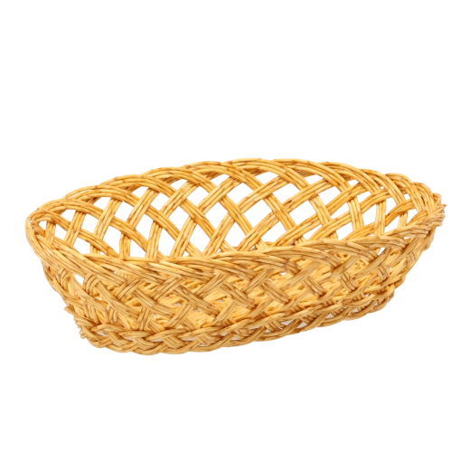 Panier ovale en plastique 26 × 19 × 8 cm – marron