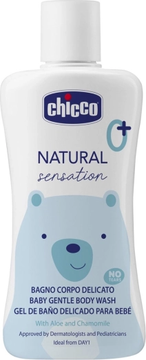 Chicco gel douche doux à l'aloe vera et à la camomille Natural Sensation 200 ml