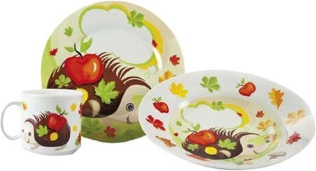 Set de vaisselle pour enfants Hérisson, 3 pièces, céramique