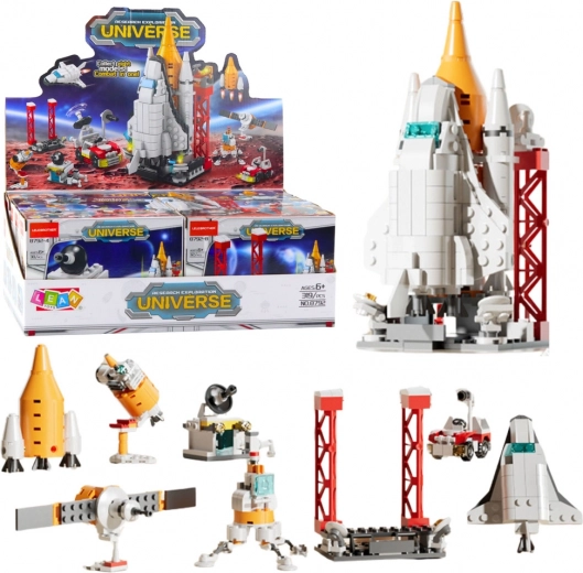 Jeu de construction fusée et station spatiale, collection 24–58 pièces (mix de modèles)